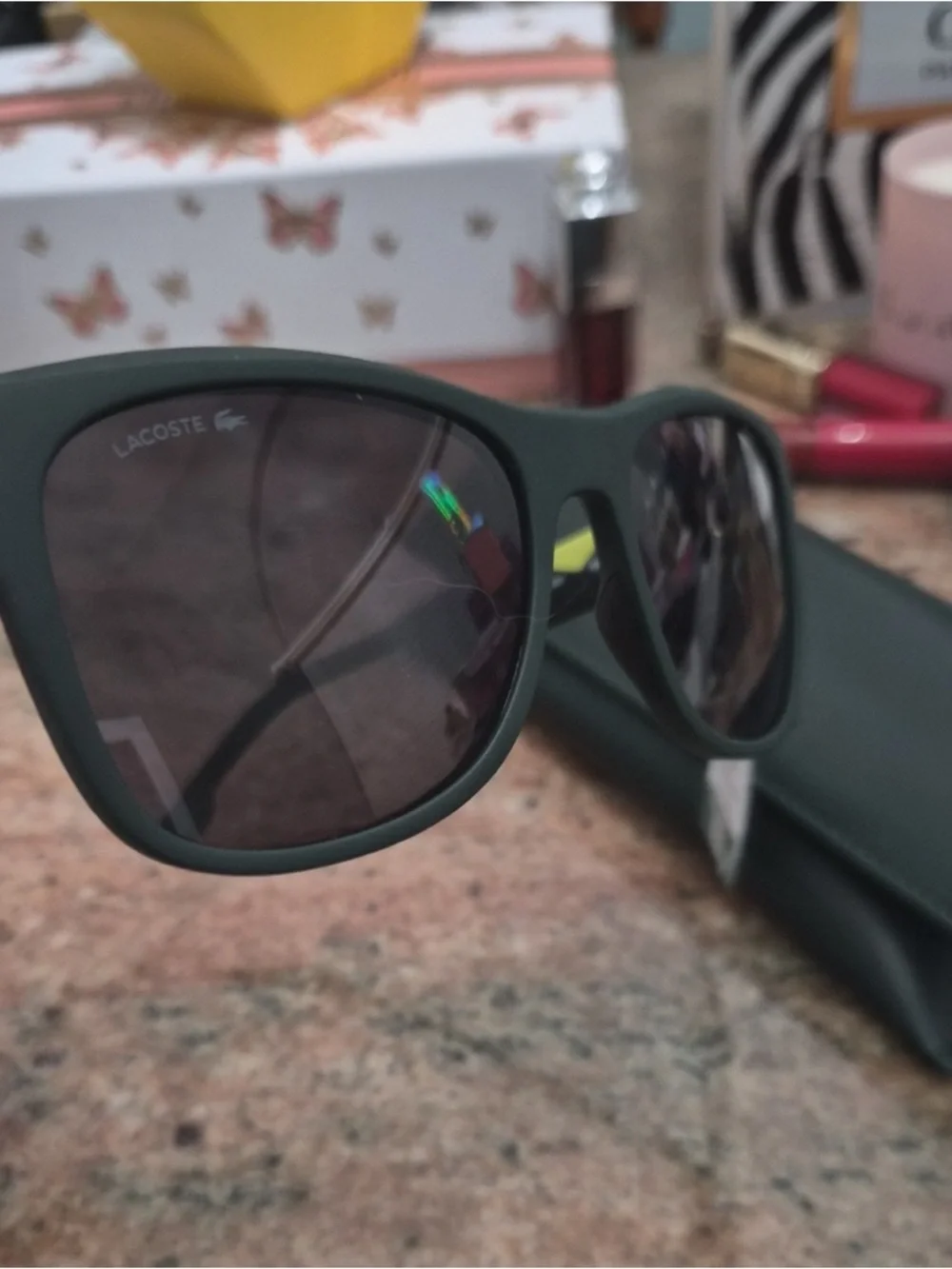 Lacoste Men's Dark Green Sunglasses
